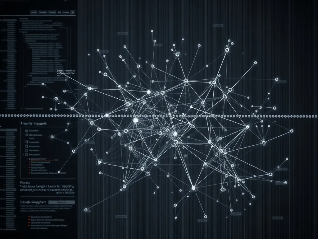Technical visualization of semantic weights and neural netwo